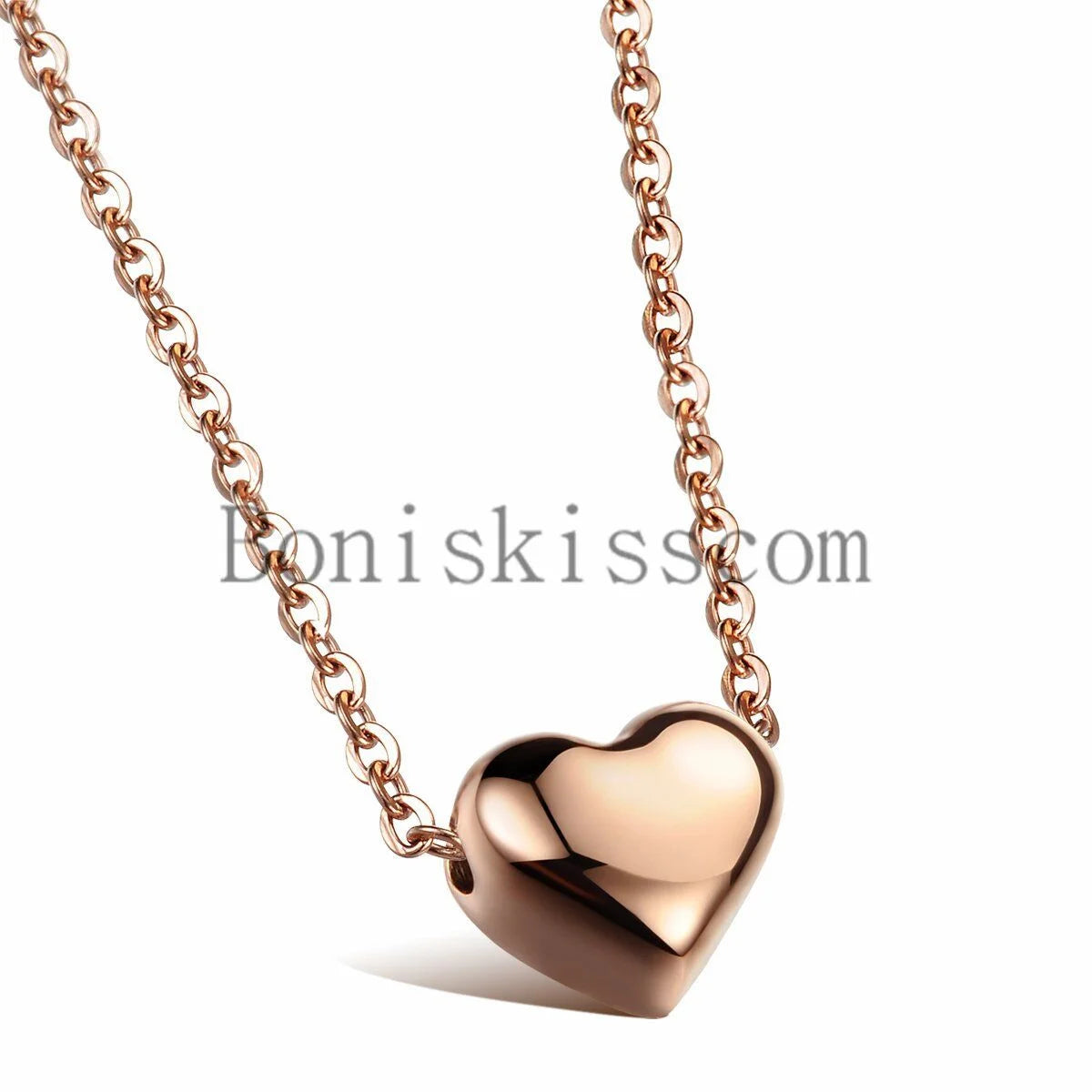 Women'S Girls Stainless Steel Heart Pendant Necklace Chain Valentine'S Day Gift